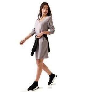 Athleta Seasoft Long Sleeve Dress Tinsel Purple Soft Cozy Loungewear Lavender M